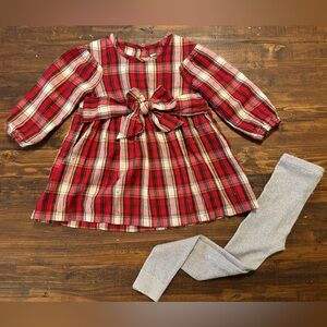 Toddler Christmas Dress with leggings (Brand: Hatley)